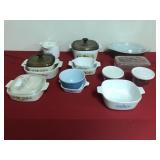 Vintage Corningware, Pyrex Dishes, Etc.