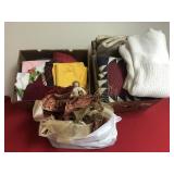 (3) Box Lots- Textiles, Ribbons, Etc.