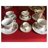 (6) Various Cups and Saucers