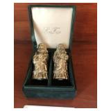 Pair of Godinger Plated Santa Salt & Pepper