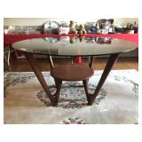 Mid Century Style Glass Top Table