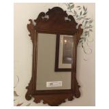 Handmade Walnut Chippendale Style Mirror