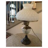 Table Lamp with Frosted Shade and Font