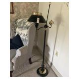 Pair of Toleware Painted Floor Lamps