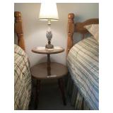 Circular 2 Tiered Table and Table Lamp