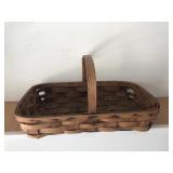 Vintage Woven Trade Basket With Handle