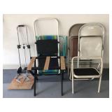 Folding Chairs, Step Ladder, Etc.