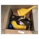 Box Lot- Funnels, Air Hose
