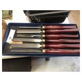 Set of 6 Sheffield England Wood Turning Chisels