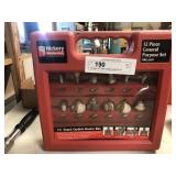 12 Piece 1/4" Shank Carbide Router Bit Set