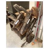 (7) Vintage Wood Clamps