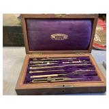 Drafting Set in Oak Box