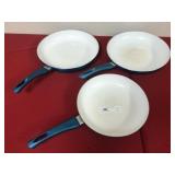 (3) Healthy Living Skillets