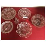 Clear Glass Serving Plates, Bowls, Etc.