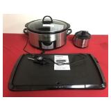 Presto Griddle, Large Crock Pot, Small Crock Pot