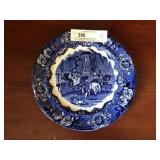 Blue Transfer Staffordshire Scenic Plate