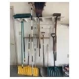 Lawn and Garden Tools- Brooms, Shovels, Etc.