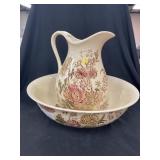 Contemporary Ironstone Pitcher & Bowl