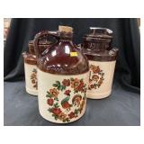 (3) Pottery Canisters