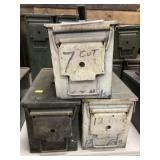 (3) Metal Military Ammo Cans