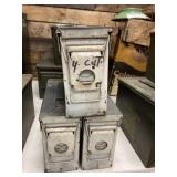 (3) Metal Military Ammo Cans
