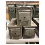 (3) Metal Military Ammo Cans