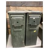 (2) Metal Military Ammo Cans