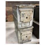 (2) Metal Military Ammo Cans