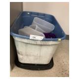 Tub of New & Used Tupperware