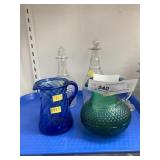 19th Cent. Credit Bottles & Cream Pitchers