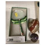 Butterfly Magnifier, (2) Alabaster Eggs