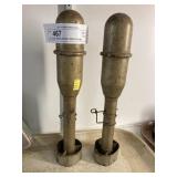 (2) Early Military Mortar Shell Casings