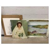 Hermansader & Unsigned Oil on Boards