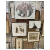 (5) Pastels, Prints, Artwork