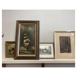 Lithograph, Engraving, 2 Prints on Canvas