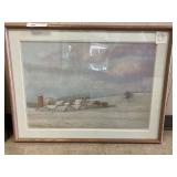 Framed Pastel Signed Slape