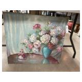 Unsigned Oil on Canvas of Floral Scene