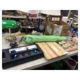 Cutting Board, Dumbbells, Table Lights, Decor,