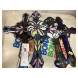(4) Cross Form Suncatchers