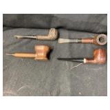 (4) Vintage Wooden Pipes