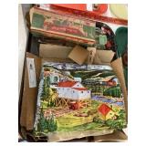 Barclay 1 Horse Sleigh & Tin Litho Tunnel