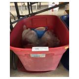 Tub of New & Used Tupperware