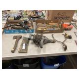 Grease Guns, Drill, Jig Saw, Hatchet, etc.