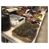 Nails, Dust Pan, Saw, Storage Boxes,
