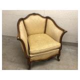 Depression Era Gold Upholstered Arm Chair