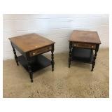 (2) Hitchcock End Tables