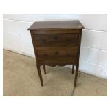 Early Walnut 2-Drawer Stand