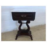 Contemporary Marble Top 1-Drawer Stand