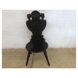 Early Carved Walnut Chair