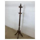 Unusual Oak Spindle Turned Coat Rack